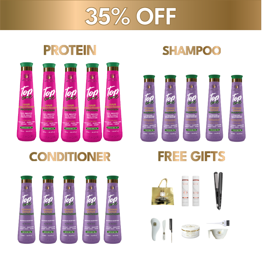 5x Essential Hair Straightening Set Bundle (35% Off): Protein, Shampoo and Conditioner