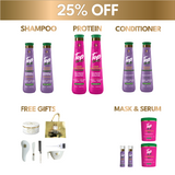 2x Complete Hair Straightening Bundle (25% Off): Protein, Shampoo, Conditioner, Mask & Serum