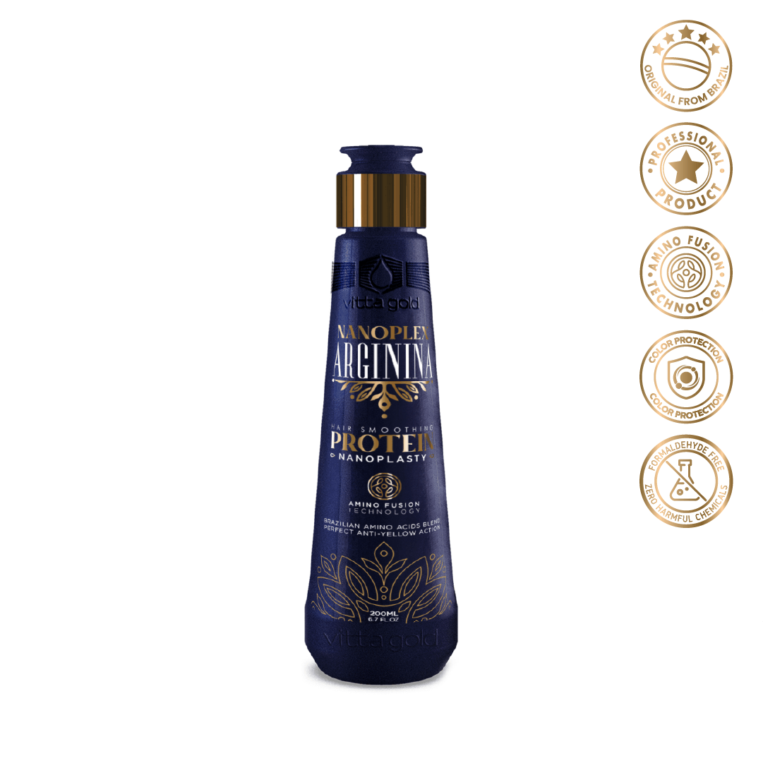 Nanoplex Arginina™ Hair Straightening Nanoplastia Protein 200ml (6.7 fl. oz) - Vitta Gold™ Global